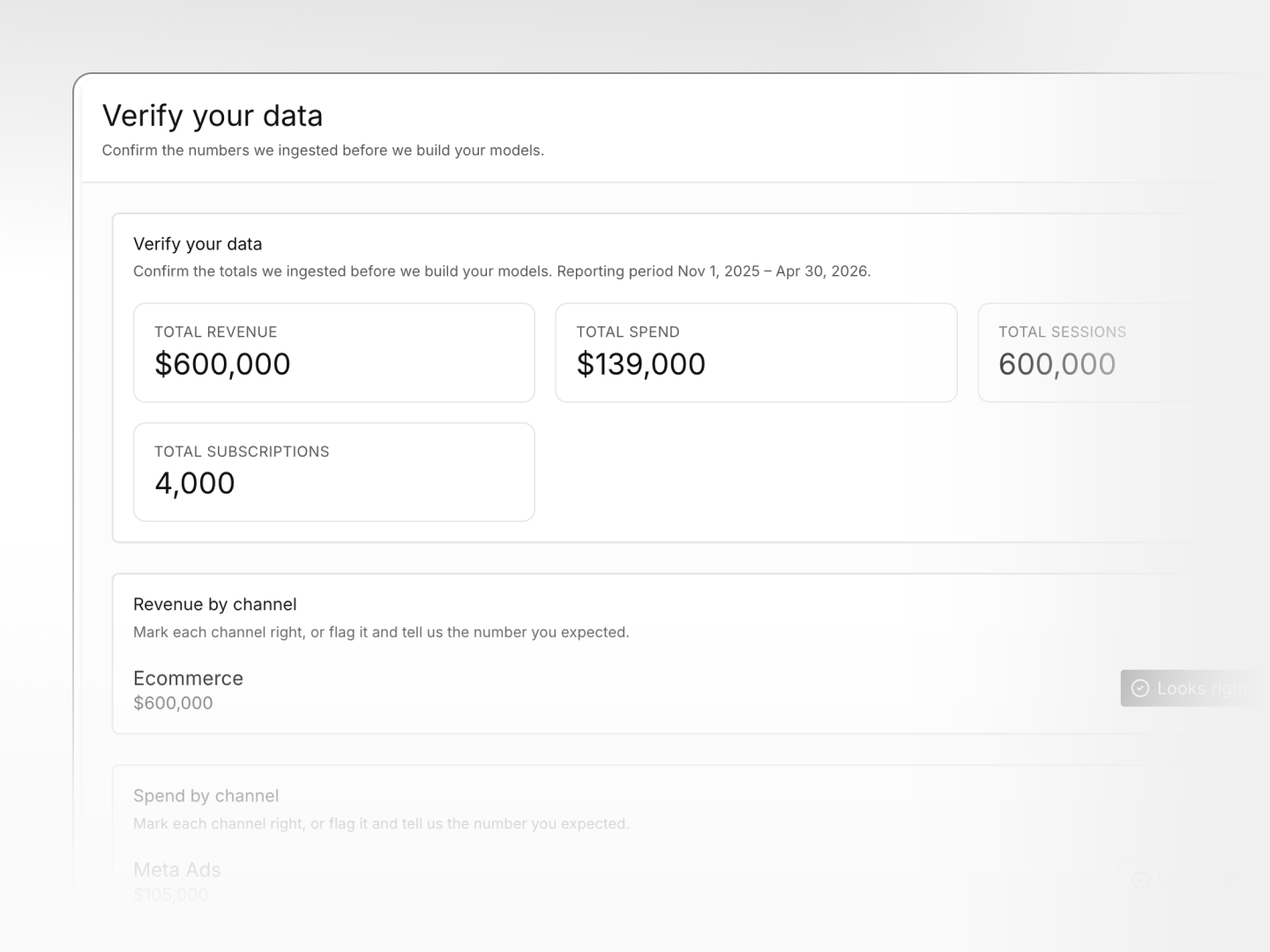 Confirm your data