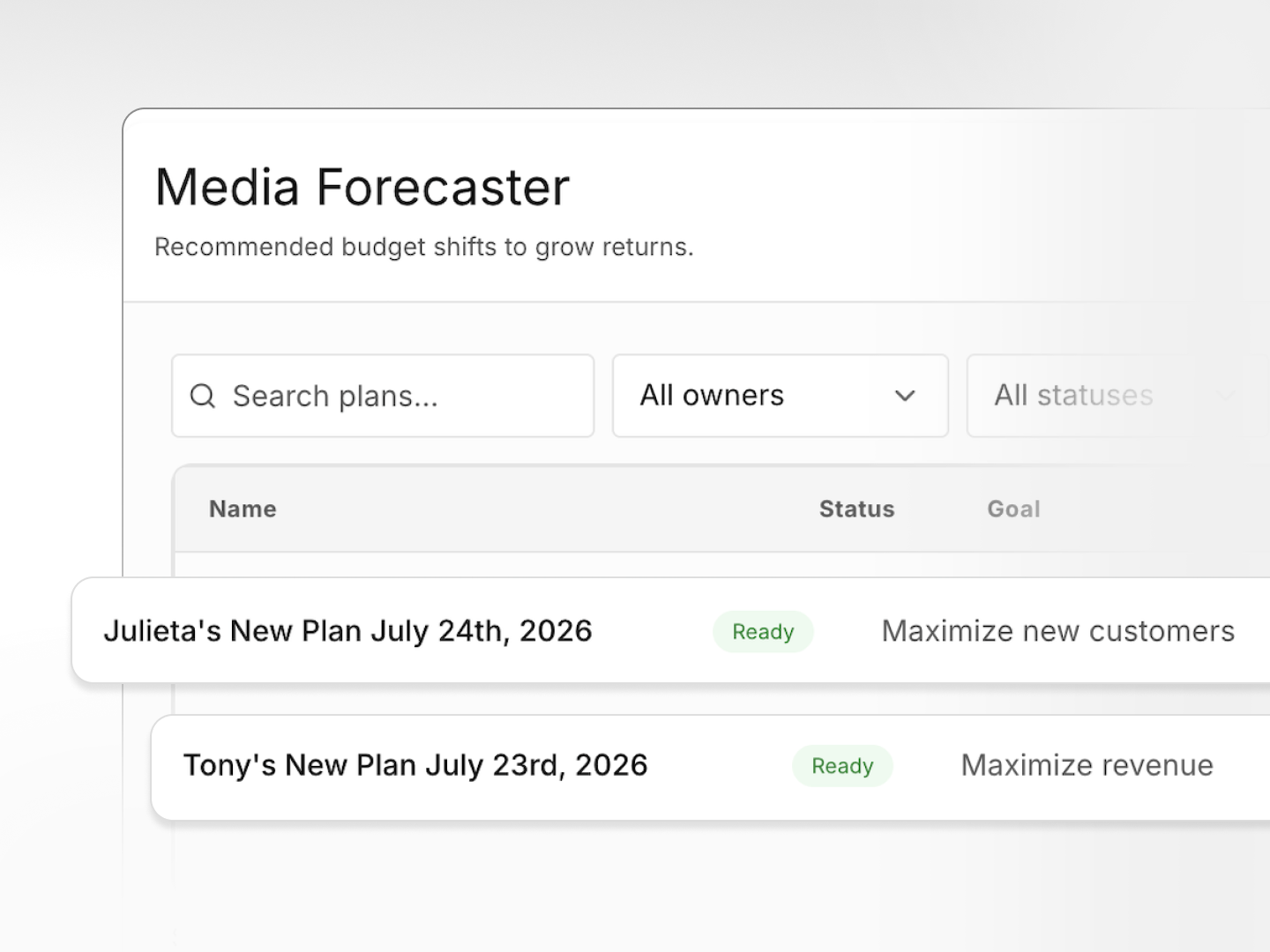 My Plans