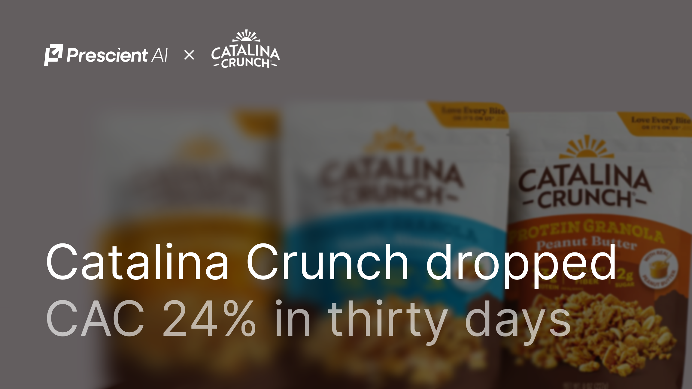 Same model, different question. Catalina Crunch compressed CAC 24% in 30 days.