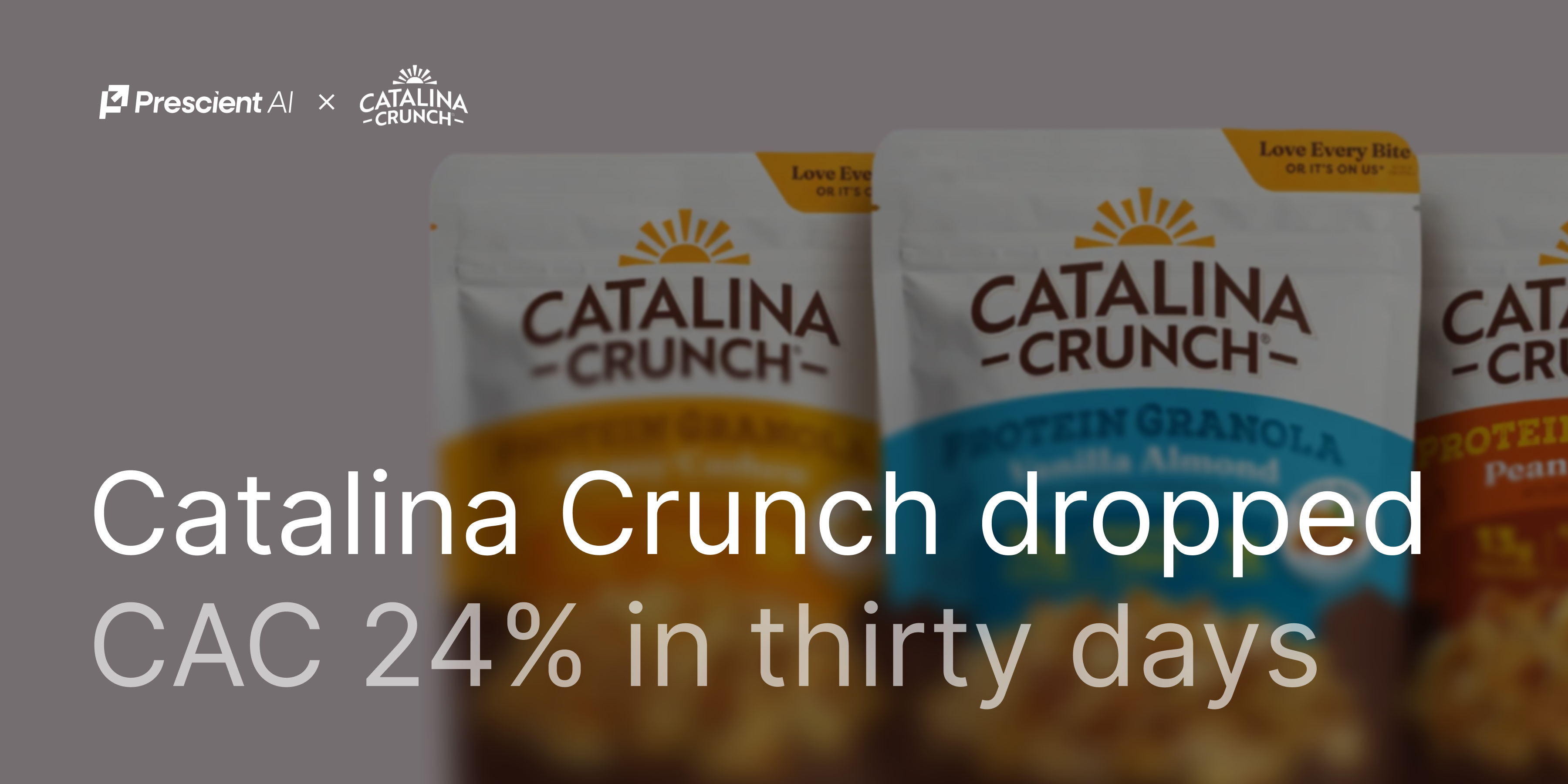 Same model, different question. Catalina Crunch compressed CAC 24% in 30 days.