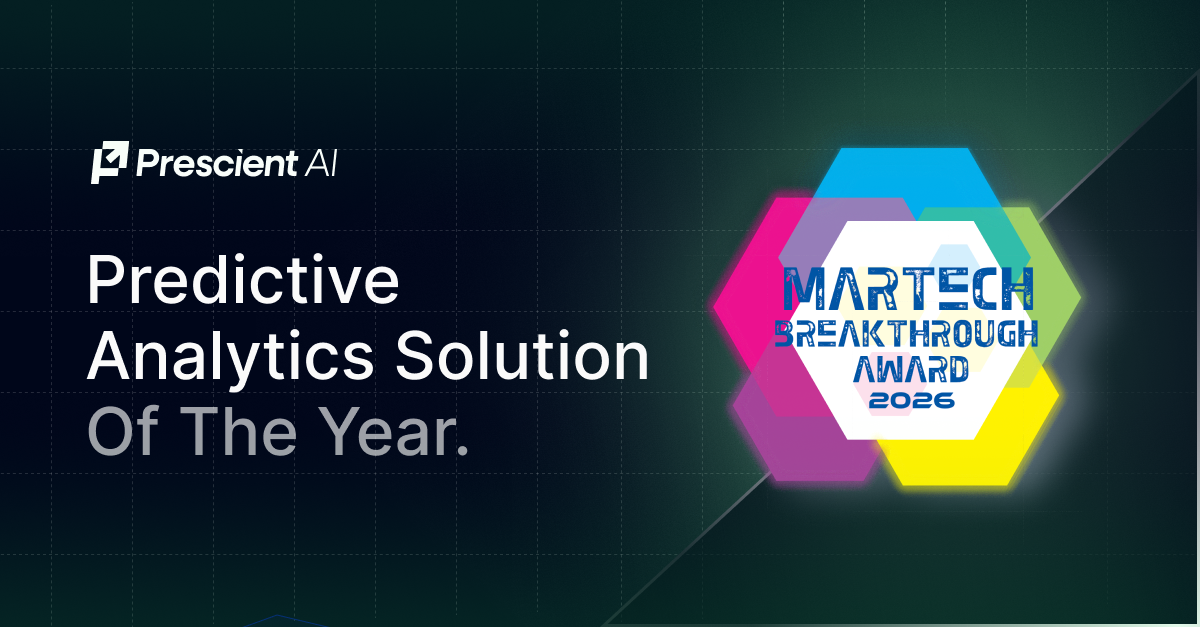 Prescient AI named Predictive Analytics Solution of the Year — MarTech Breakthrough Awards 2026