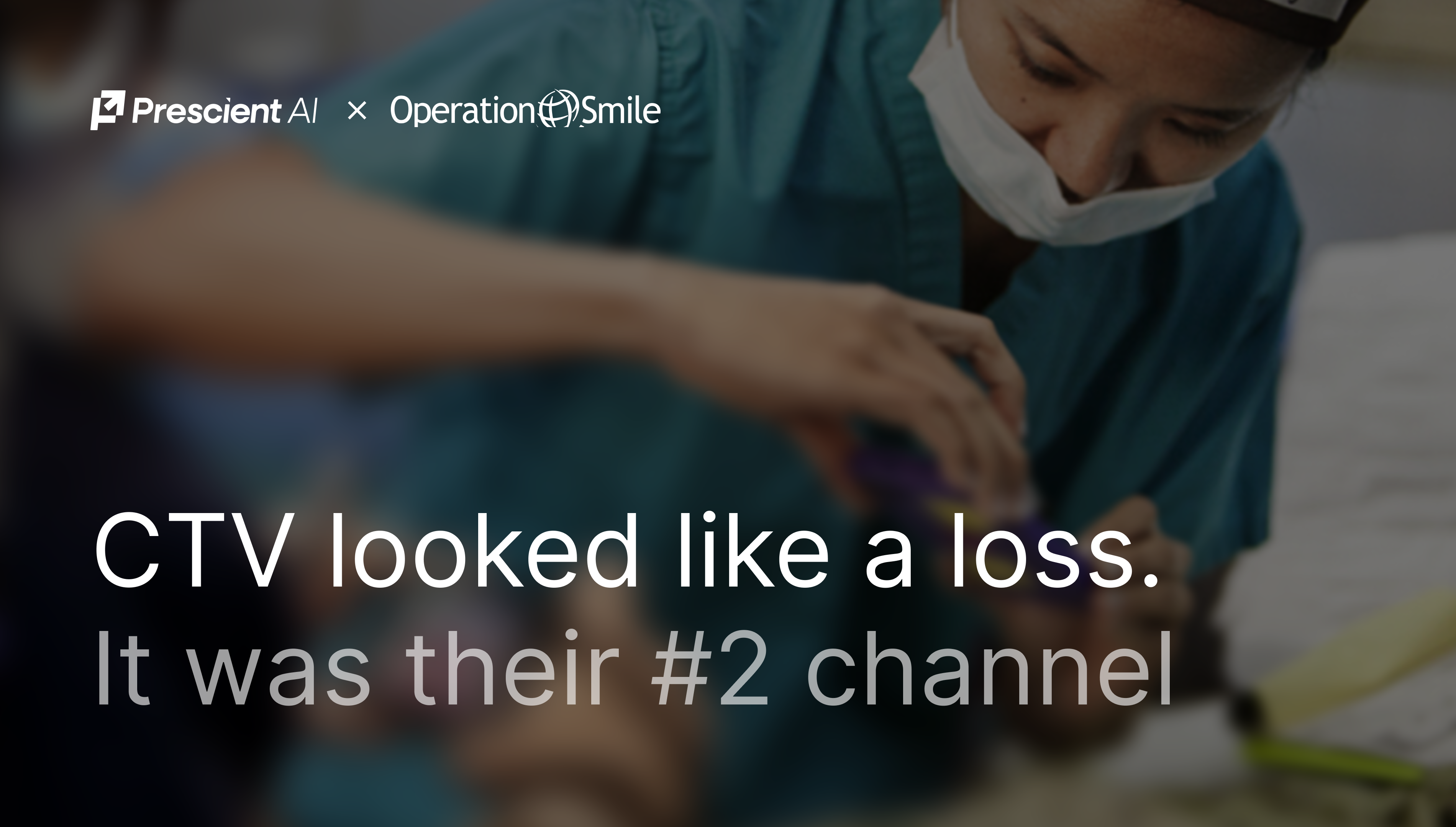 Operation Smile Canada read all five channels together, then scaled Connected TV 3x.