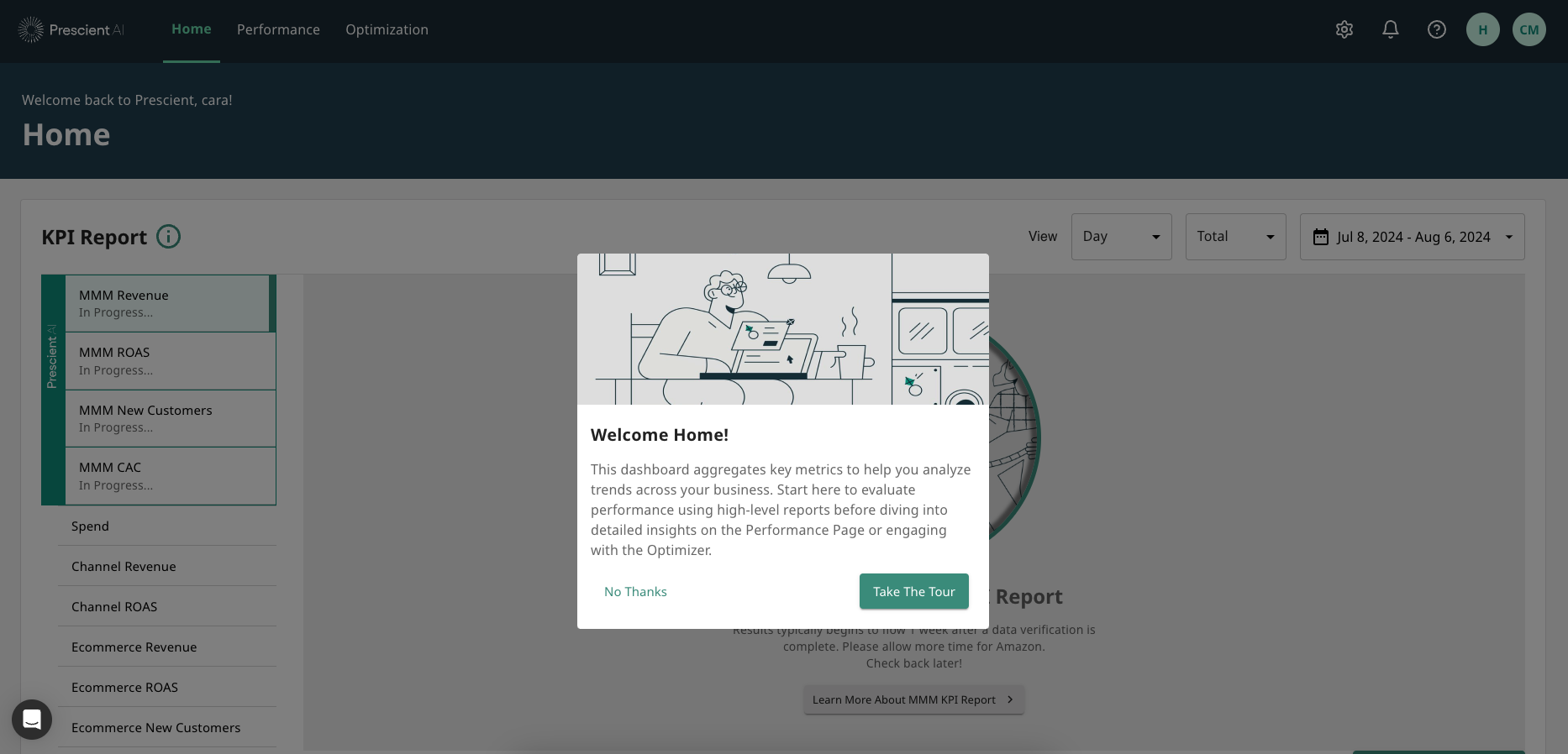 Onboarding Homepage Tour